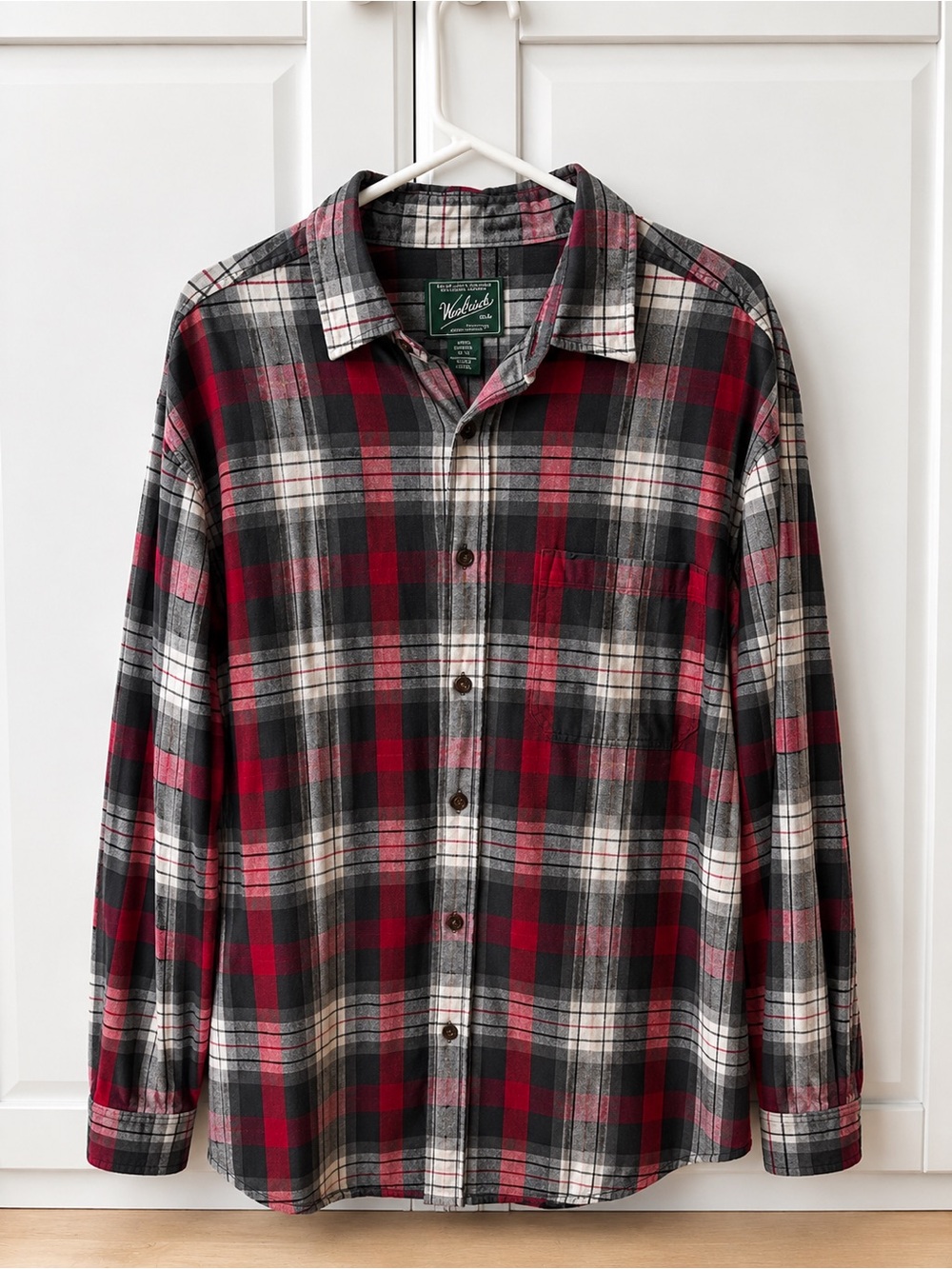 Woolrich, Green Label, Plaid Button-Up Flannel Shirt